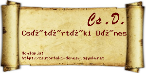 Csütörtöki Dénes névjegykártya